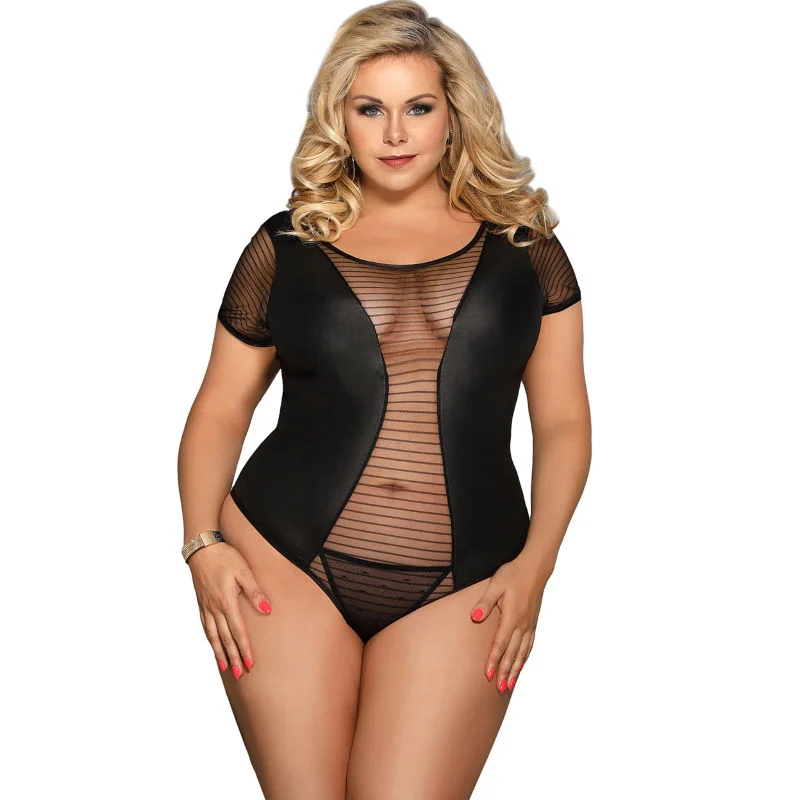 Φωτογραφία προϊόντος: SUBBLIME QUEEN PLUS FETISH SHORT SLEEVE TEDDY