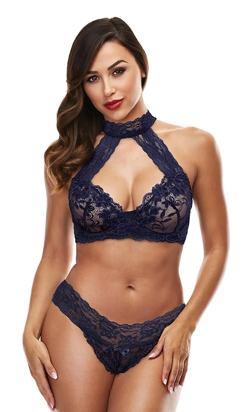 Φωτογραφία προϊόντος: BACI - BLUE LACE HALTER BIKINI SET S/M