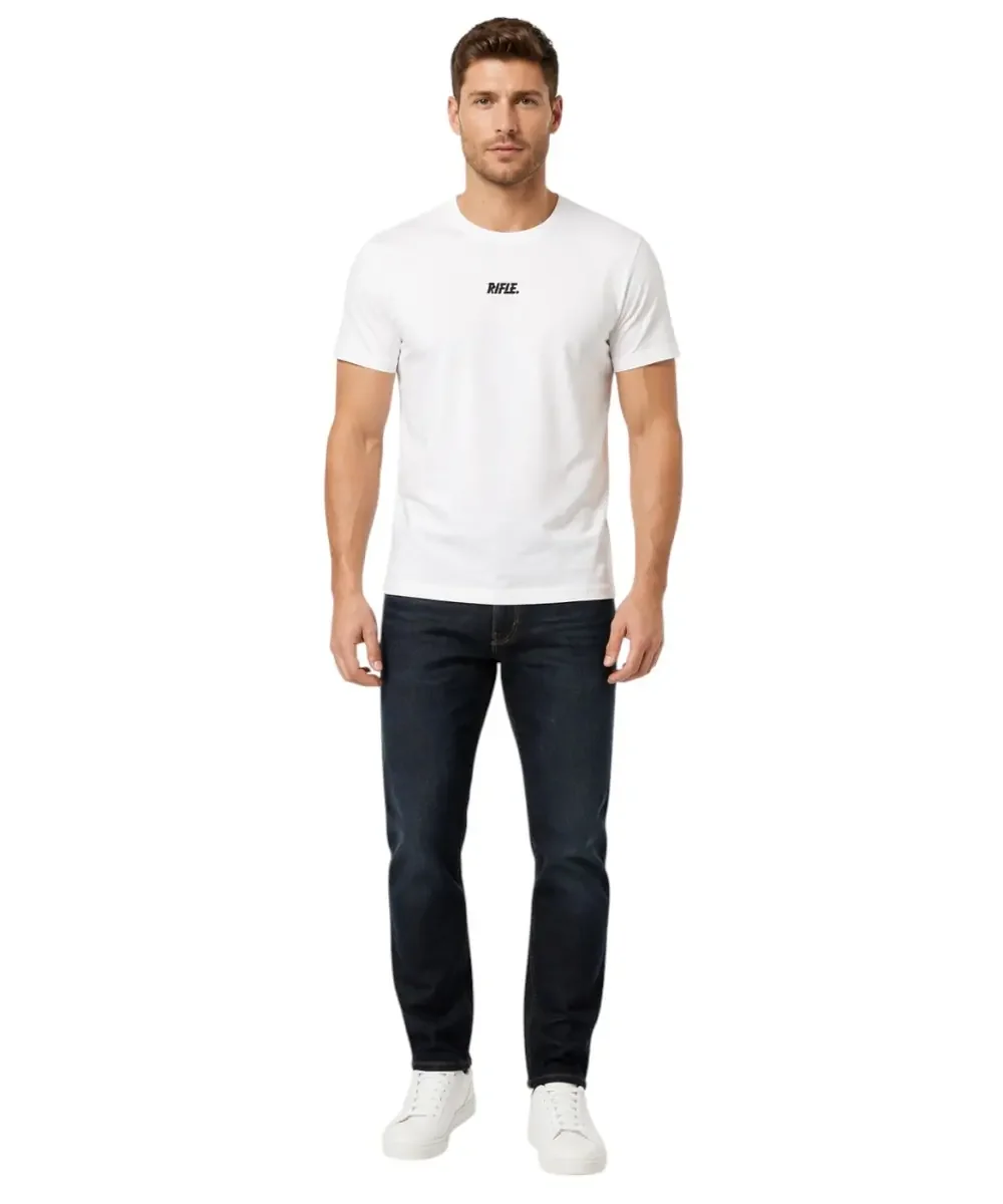 Φωτογραφία προϊόντος: Rifle- Ανδρικό T-shirt RFT002-BIANCO Λευκό