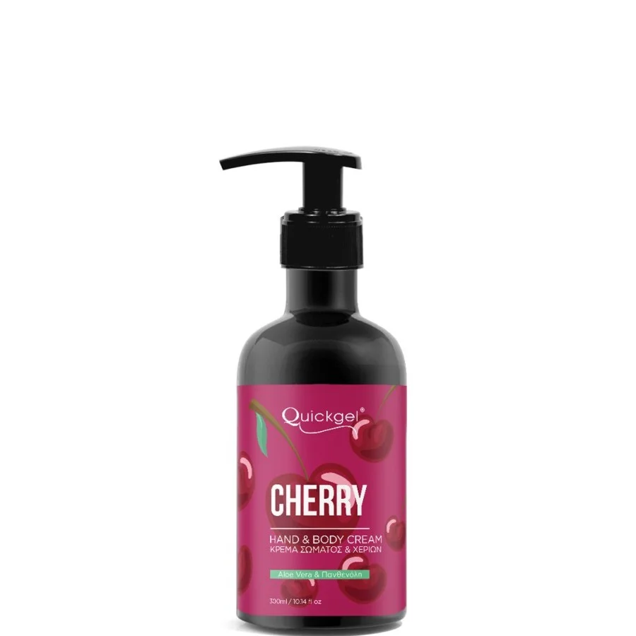 Φωτογραφία προϊόντος: Quickgel Hand +amp; Body Cream Cherry Blossom – Ενυδατική Κρέμα Χεριών Και Σώματος Cherry Blossom 300 ML
