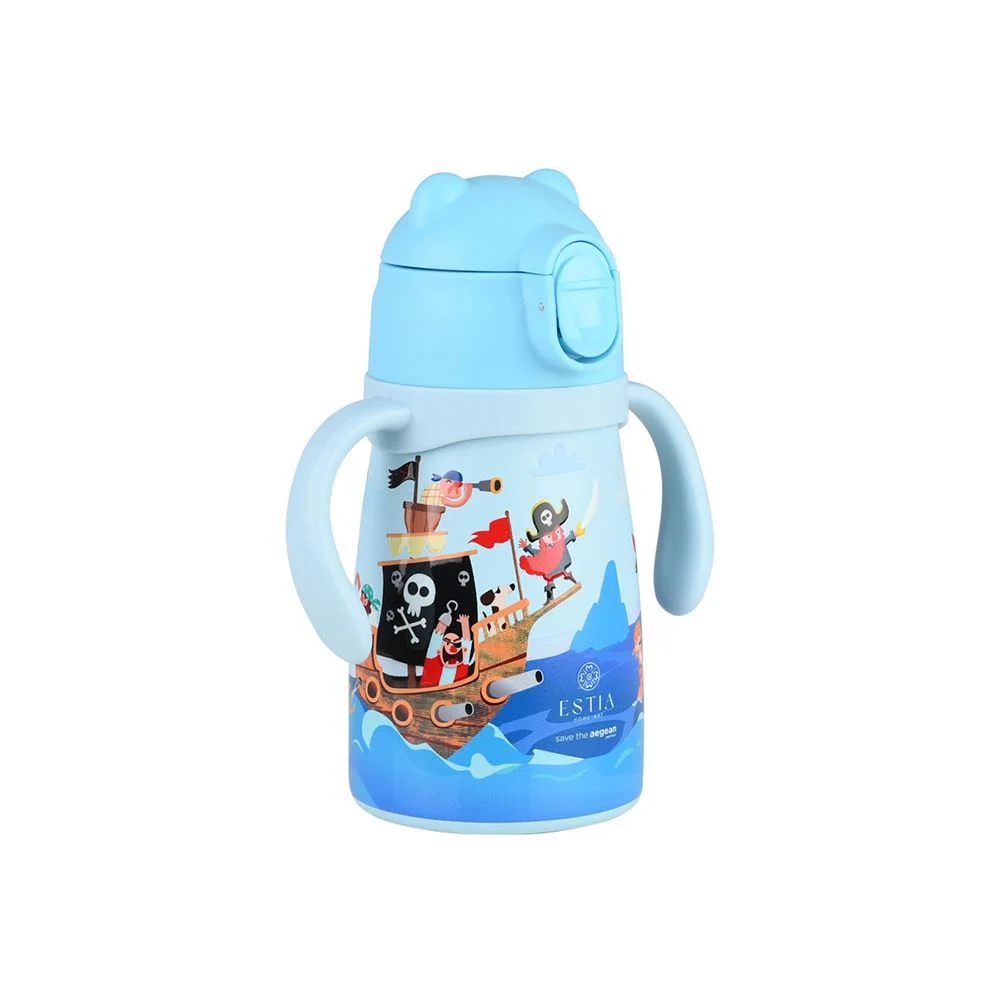 Φωτογραφία προϊόντος: Estia Home Art Estia Bubble Bottle Save The Aegean Παιδικό Παγούρι Θερμός Ανοξείδωτο με Pop-Up Καπάκι Non Spill Treasure Quest 300ml