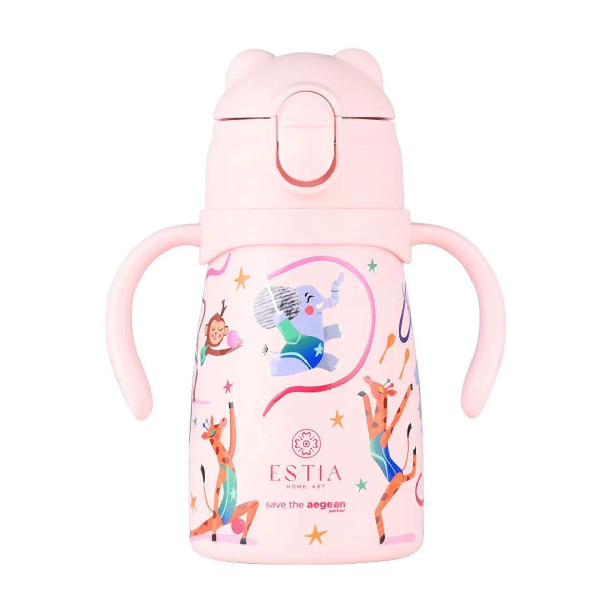 Φωτογραφία προϊόντος: Estia Home Art Estia Bubble Bottle Save The Aegean Παιδικό Παγούρι Θερμός Ανοξείδωτο με Pop-Up Καπάκι Non Spill Wild Stunts 300ml