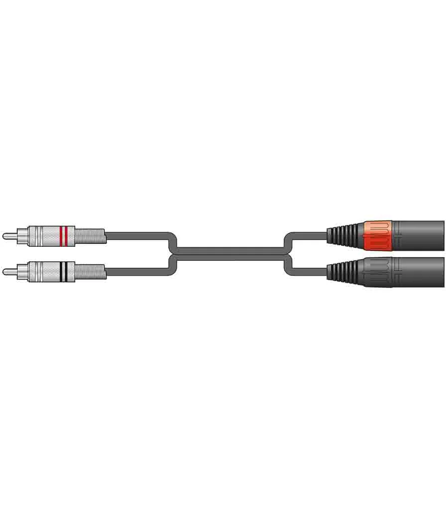Φωτογραφία προϊόντος: Citronic 2R-2XM300 Kαλώδιο Ήχου 2 x RCA Plugs - 2 x XLR Male 3m (Τεμάχιο)