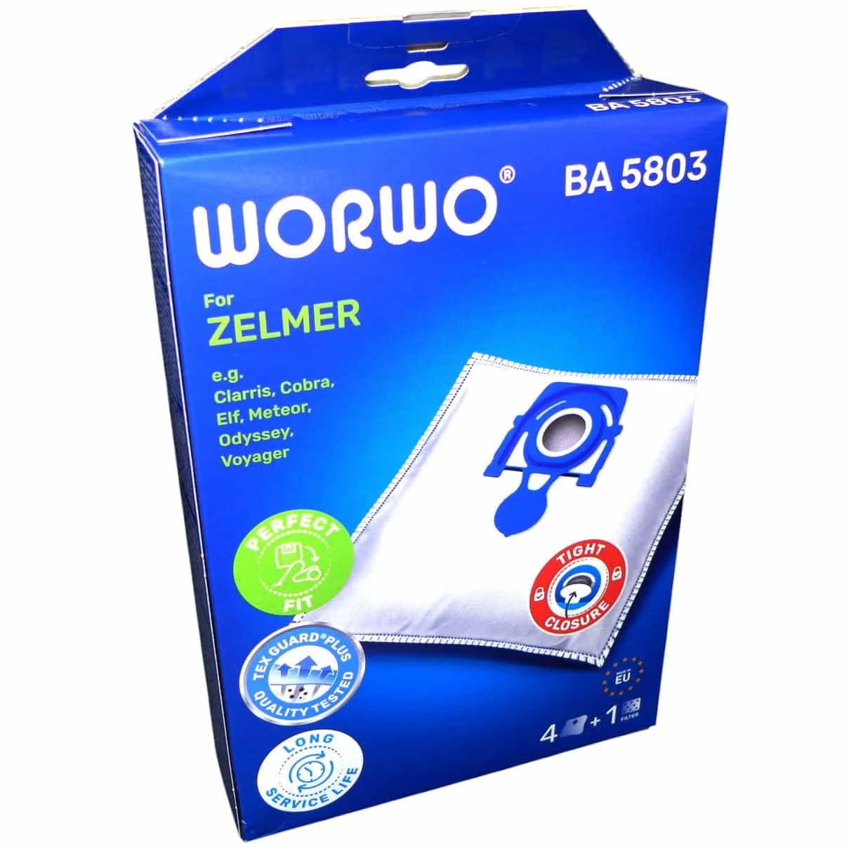Φωτογραφία προϊόντος: Σακούλες σκούπας worwo BA5803 συμβατές με zelmer, bestron, hanseatic, bluesky κ.ά.