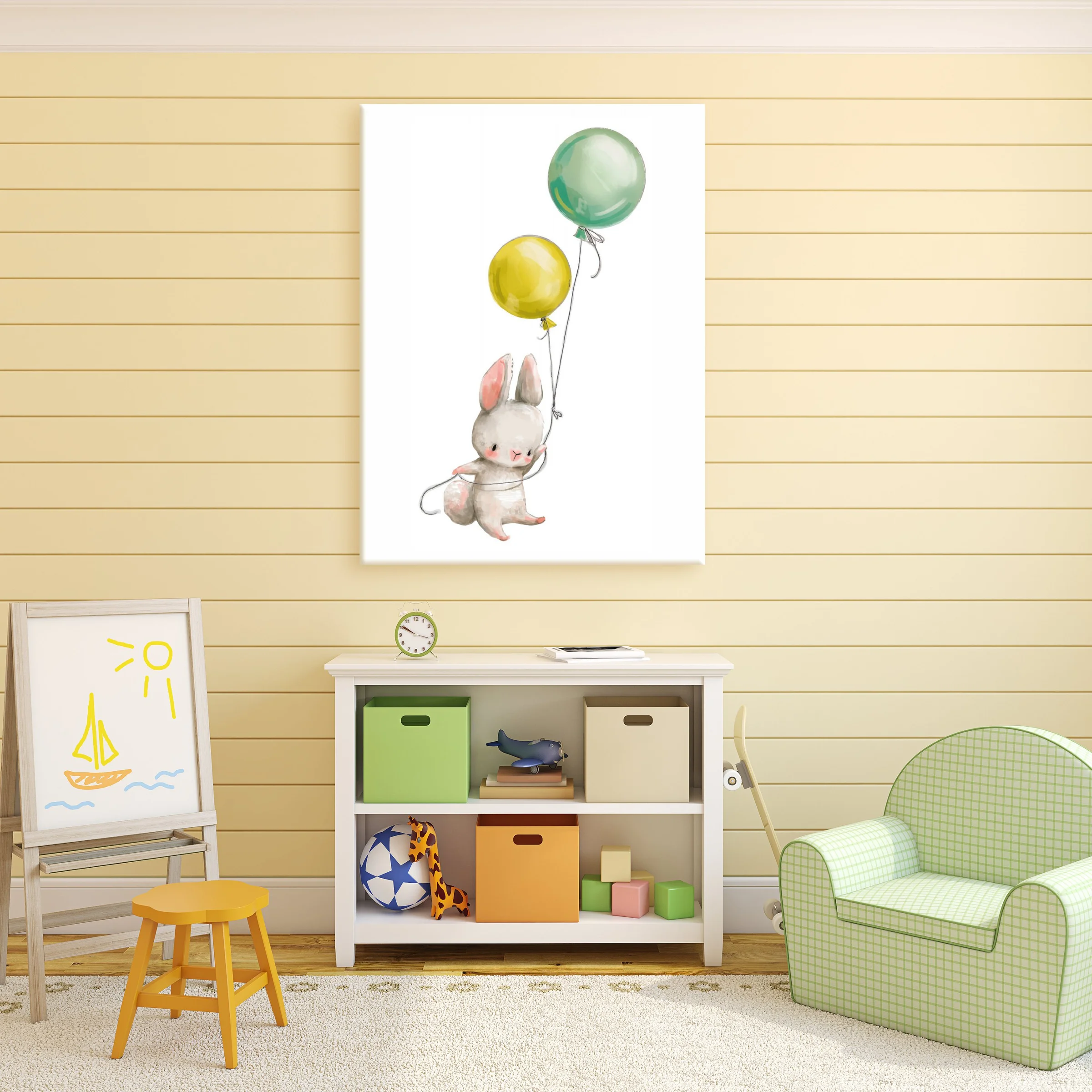 Φωτογραφία προϊόντος: Πίνακας Σε Καμβά - Rabbit With Balloons