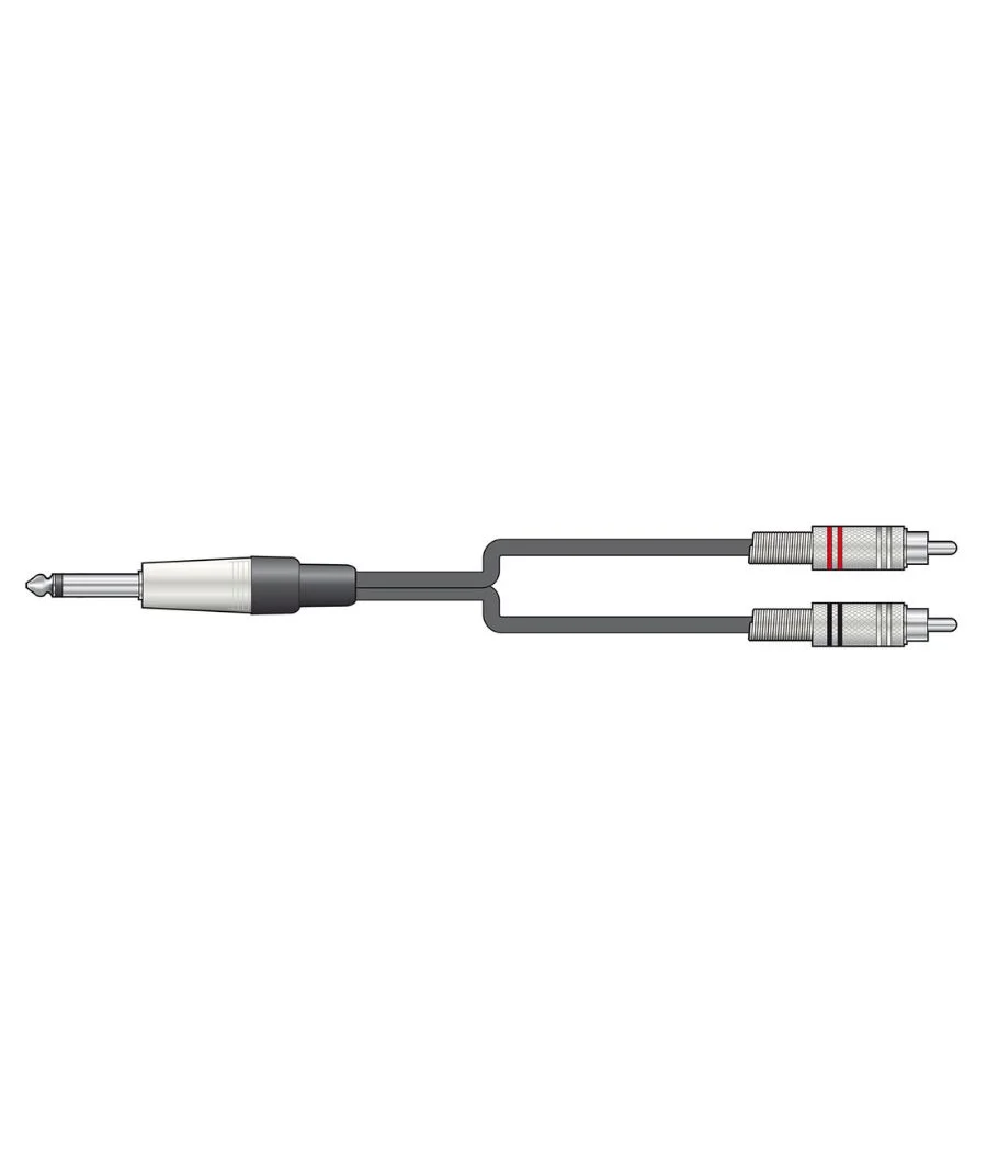 Φωτογραφία προϊόντος: Citronic M6J-2R150 Καλώδιο Ήχου 6.3mm Mono Jack Plug - 2 x RCA Plugs 1,5 m (Τεμάχιο)
