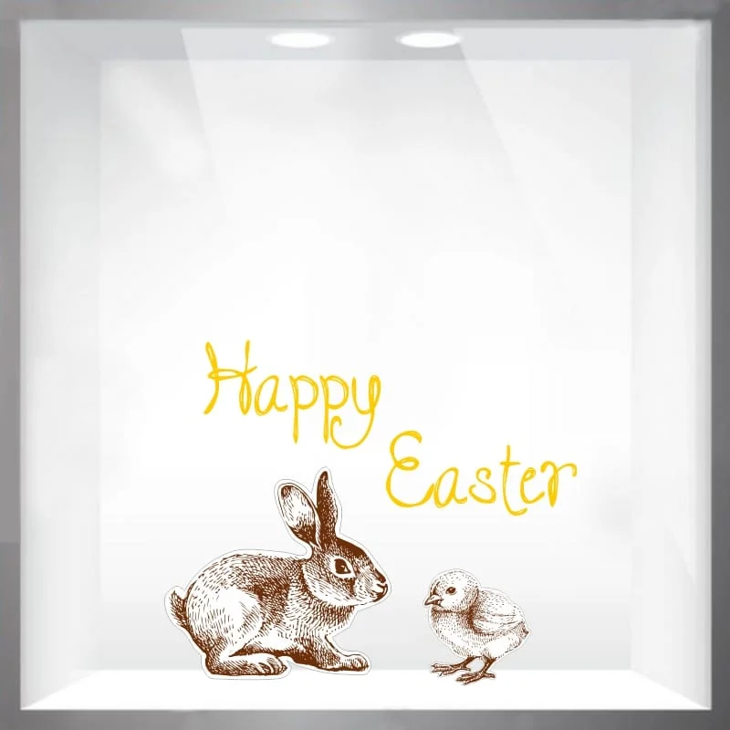Φωτογραφία προϊόντος: Πασχαλινή Βιτρίνα - Happy Easter Rabbit-Βird