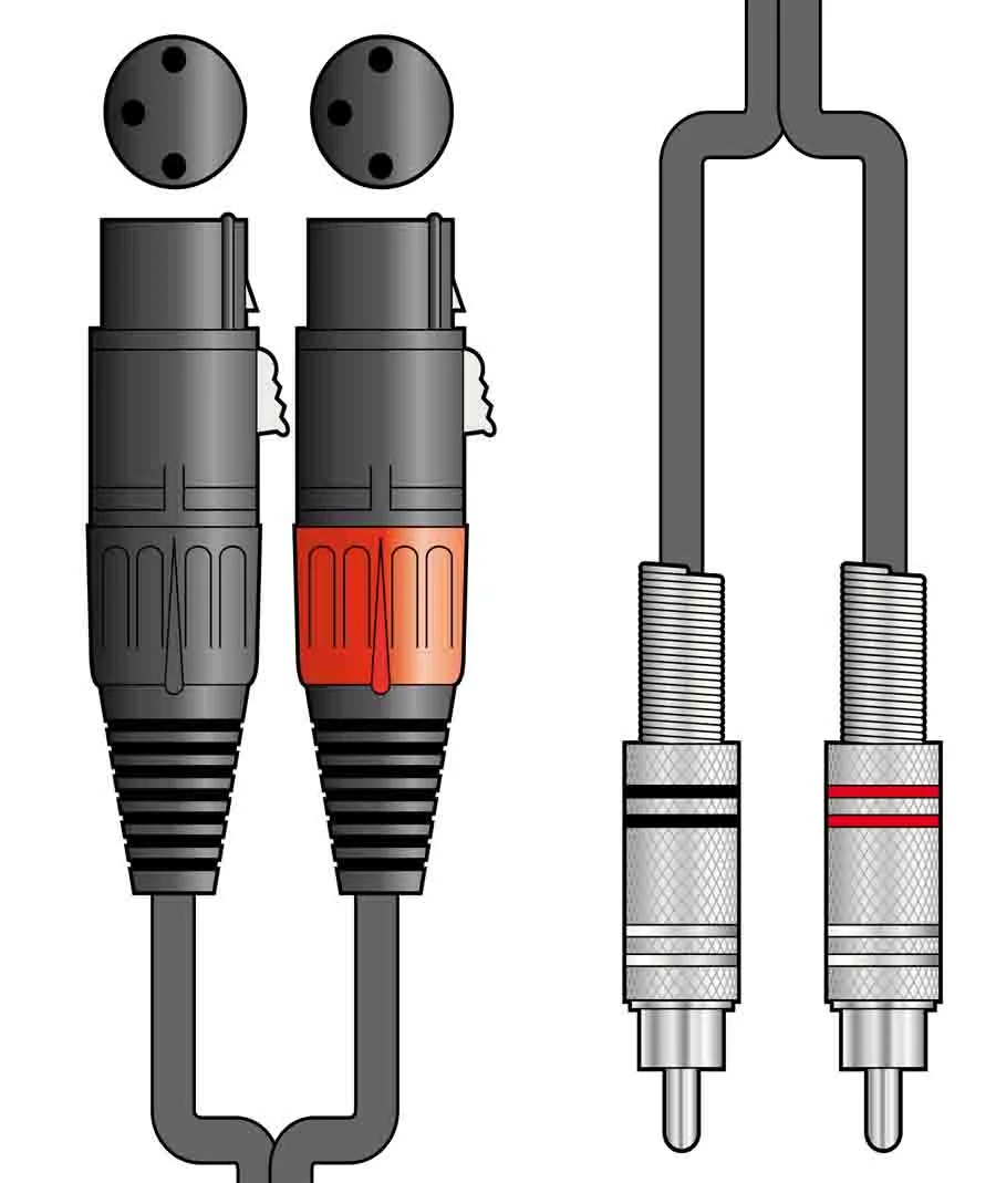 Φωτογραφία προϊόντος: Chord 2R-2XF300 Kαλώδιο Ήχου 2 x XLR Female - 2 x RCA Plugs 3m (Τεμάχιο)