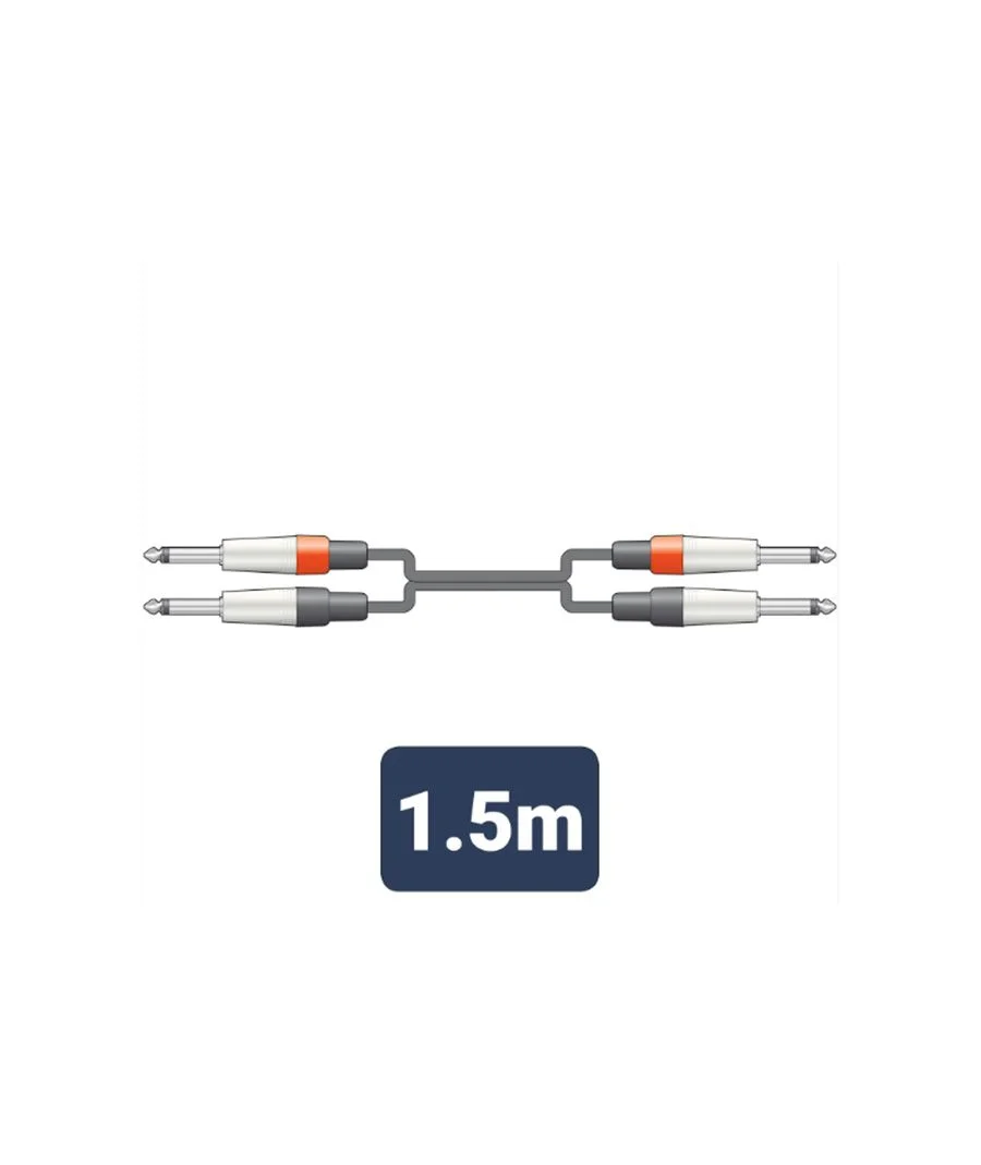 Φωτογραφία προϊόντος: Citronic 2M6J-J150 Καλώδιο Ήχου 2 x 6.3mm Mono Jack Plugs - 2 x 6.3mm Mono Jack Plugs 1m (Τεμάχιο)