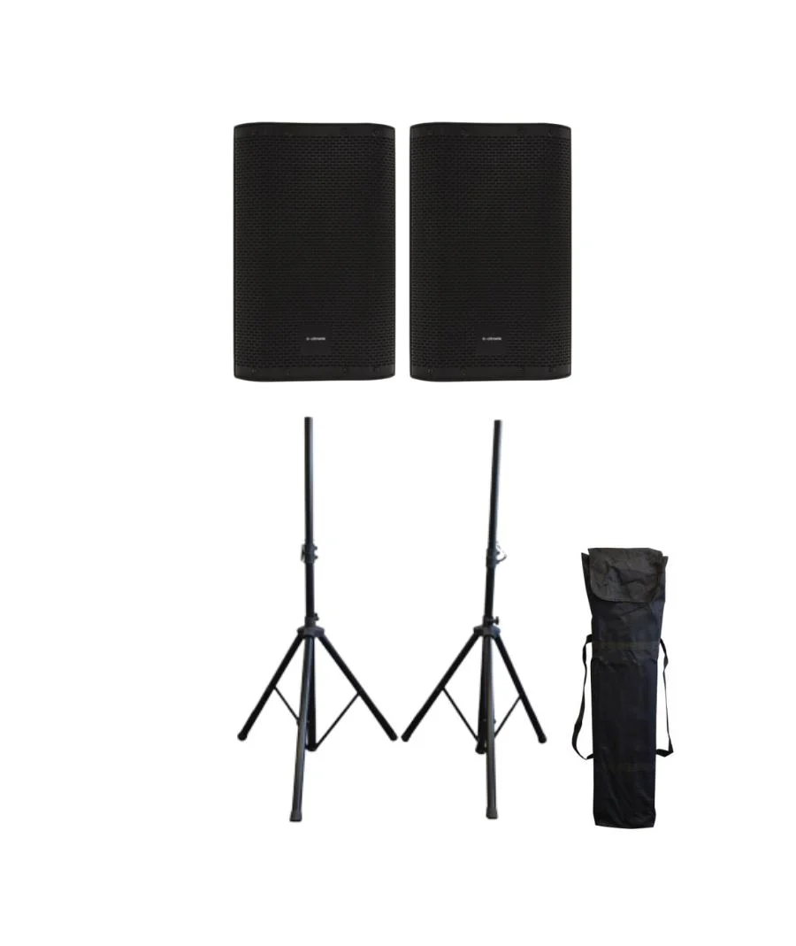 Φωτογραφία προϊόντος: Citronic, Qtx Full Active Set8 Πακέτο Επαγγελματικού Ήχου με Ηχεία 8'' και Βάσεις