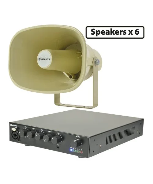 Φωτογραφία προϊόντος: Adastra 6*EH15V+UA90 Πακέτο Background Music με 6 Χοάνες 100V και Μίκτη-Ενισχυτή 90W (Σετ)