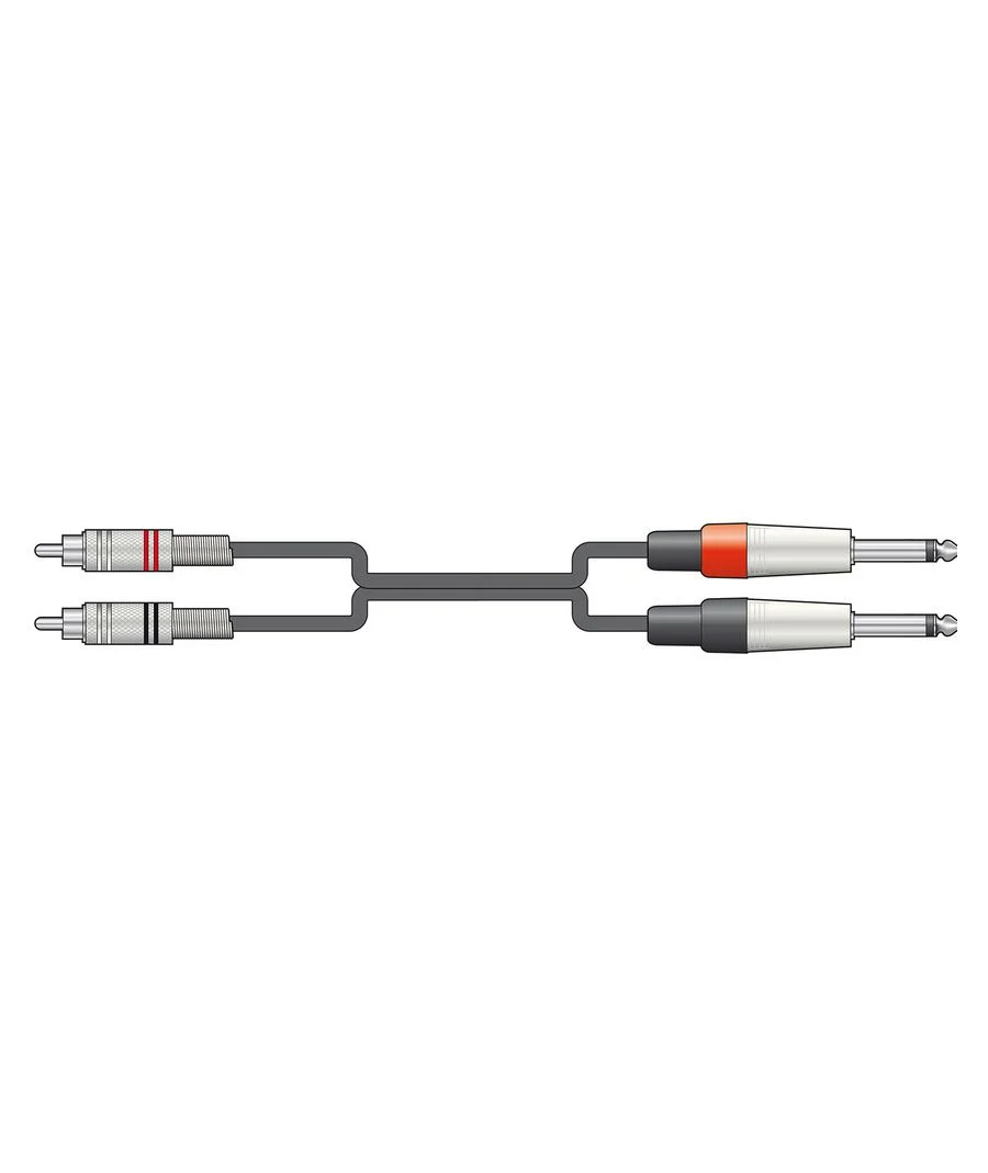 Φωτογραφία προϊόντος: Citronic 2R-2M6J600 Καλώδια Ήχου 2 x 6.3mm Mono Jack - 2 x RCA 6m (Τεμάχιο)