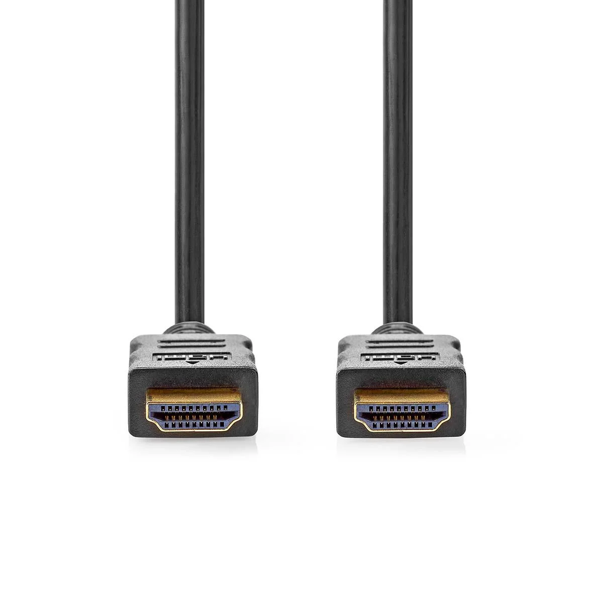 Φωτογραφία προϊόντος: Καλώδιο επίχρυσο 0.5m HDMI αρσενικό σε HDMI αρσενικό (4K 30Hz UHD) με ethernet nedis CVGL34000BK05 (233-2686) μαύρο χρώμα