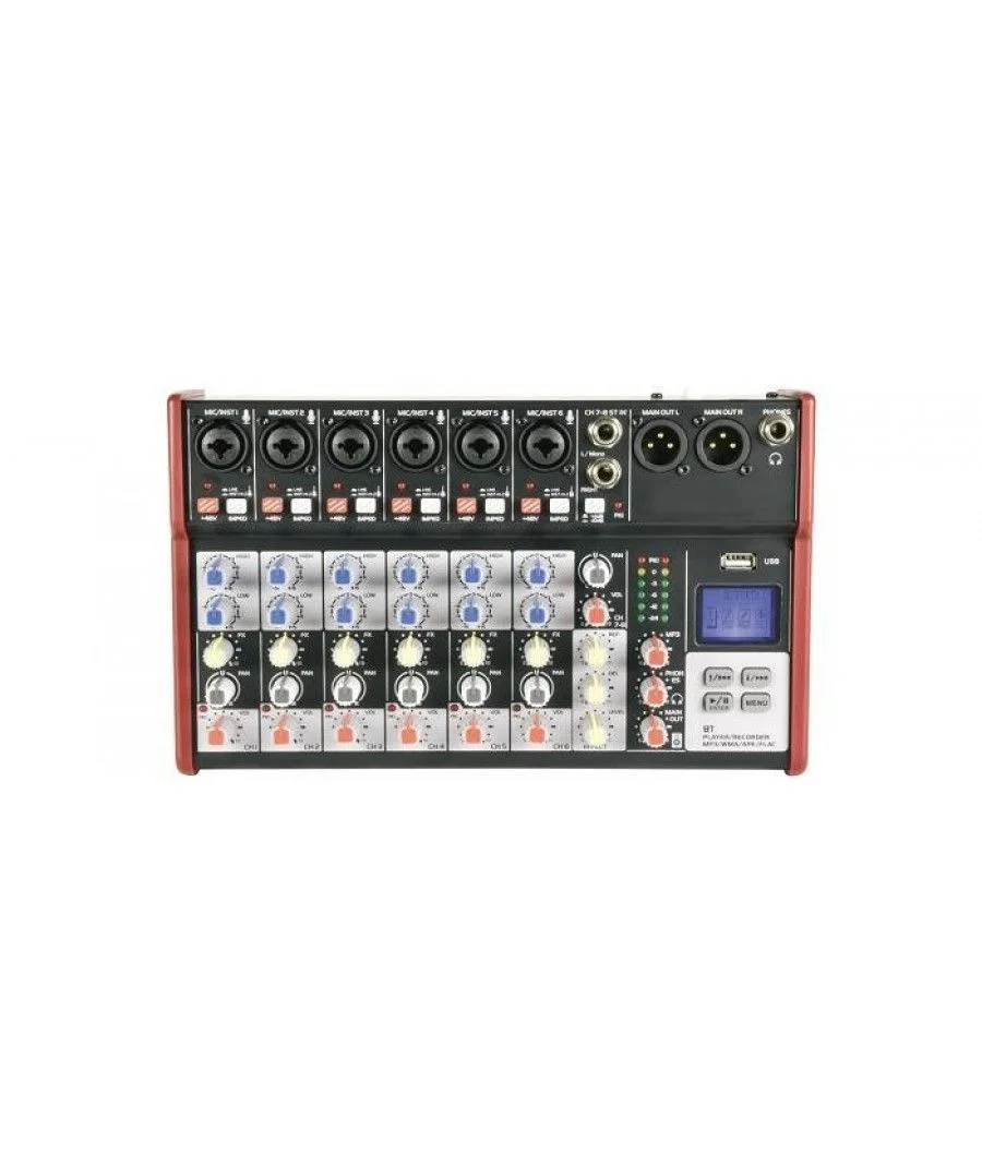 Φωτογραφία προϊόντος: Citronic CSM-8 Compact Κονσόλα Μίξης 8 Καναλιών με USB & Bluetooth (Τεμάχιο)