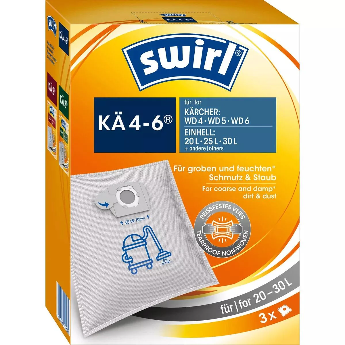 Φωτογραφία προϊόντος: Σακούλες σκούπας swirl KA 4.0-6.0 συμβατές με karcher WD4, WD5, WD6