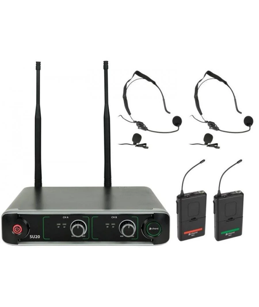 Φωτογραφία προϊόντος: Chord SU20-B-RG Compact Dual UHF Μικροφώνου (Σετ)