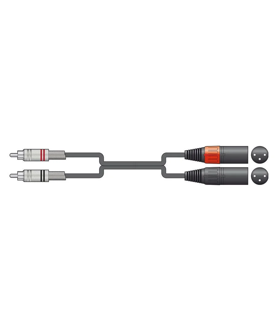 Φωτογραφία προϊόντος: Citronic 2R-2XM075 Καλώδιο Ήχου 2 x RCA Plugs - 2 x XLR Male 0.75m (Τεμάχιο)