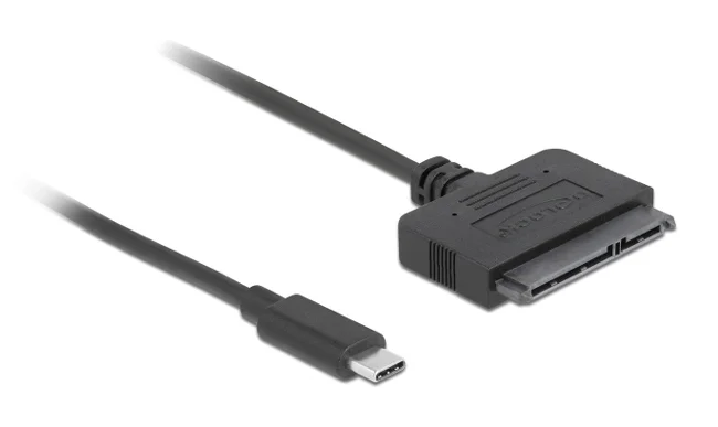 Φωτογραφία προϊόντος: DELOCK καλώδιο USB-C σε SATA 22-pin 63803, 6Gb/s, 50cm, μαύρο