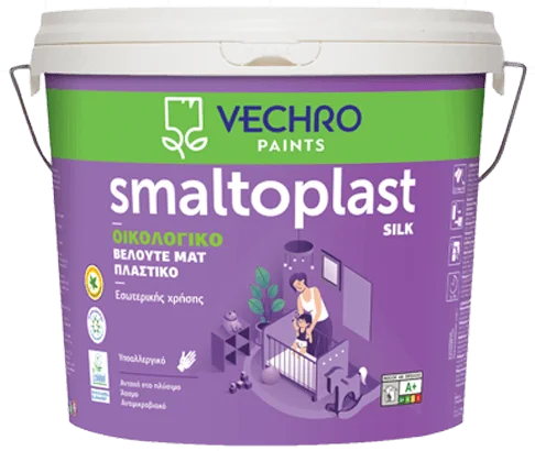 Φωτογραφία προϊόντος: Vechro Smaltoplast Silk Οικολογικό Xρώμα Eσωτερικής χρήσης Bελουτέ Mατ