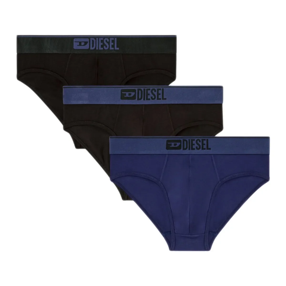 Φωτογραφία προϊόντος: Diesel Ανδρικό Slip Tonal Logo Waistband Andre - Τριπλό Πακέτο, Χρώμα Σκούρο Μπλε-Μαύρο