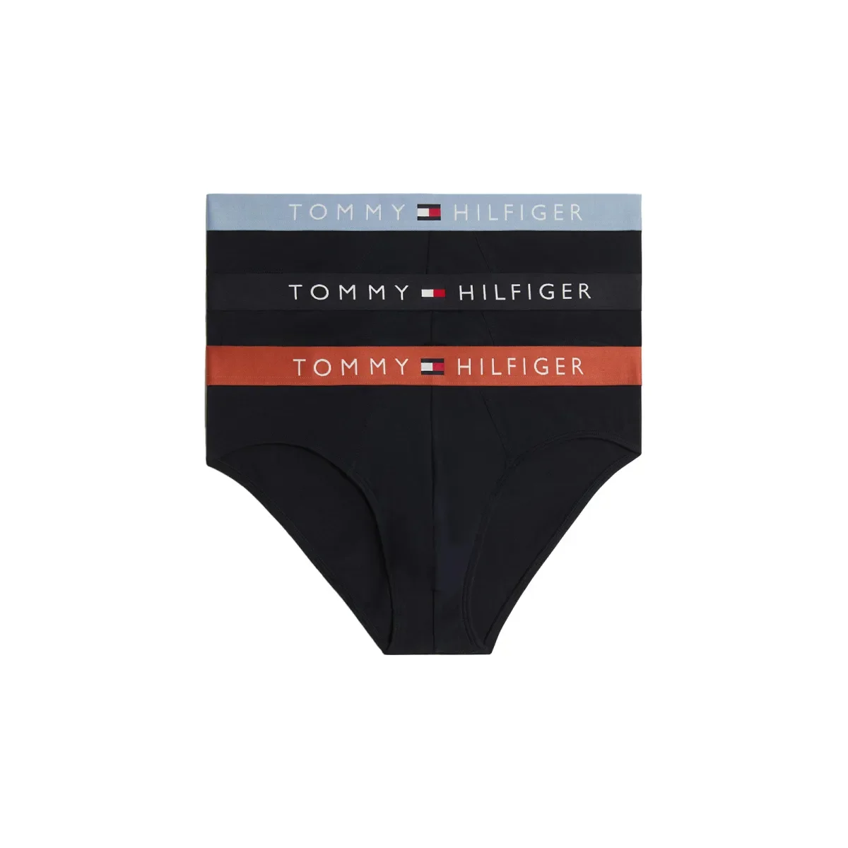 Φωτογραφία προϊόντος: Tommy Hilfiger Ανδρικό Slip Original Logo Waistband Briefs - Τριπλό Πακέτο, Χρώμα Des Sky-Cppr Sun-Brsk Blu
