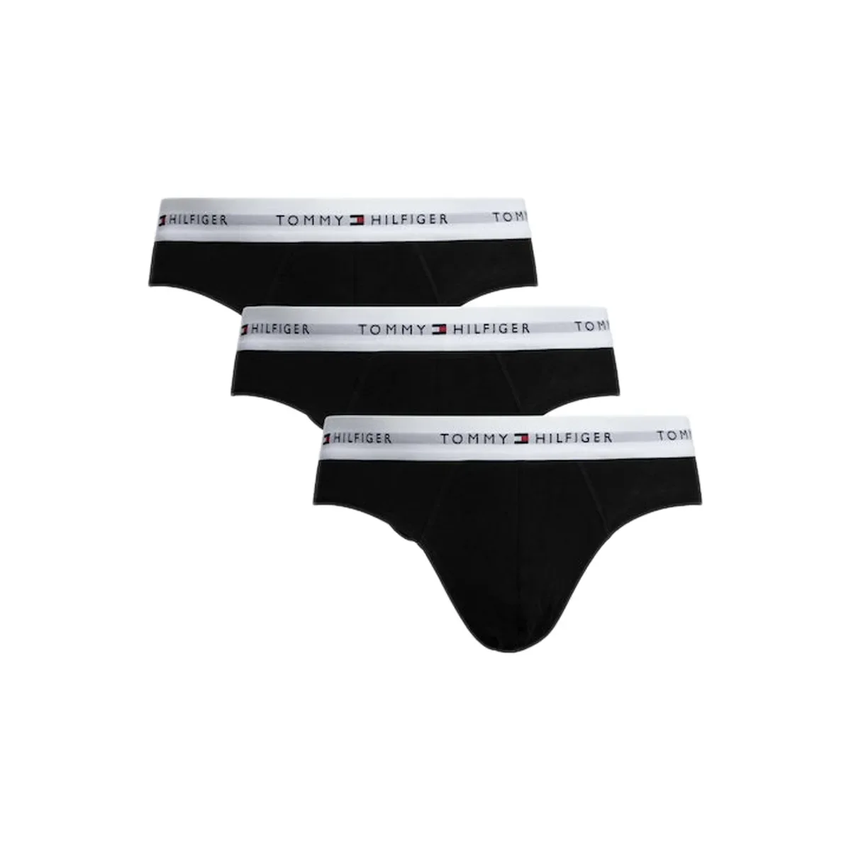 Φωτογραφία προϊόντος: Tommy Hilfiger Ανδρικό Slip Signature Logo Waistband Briefs - Τριπλό Πακέτο, Χρώμα Black-Black-Black White Wb