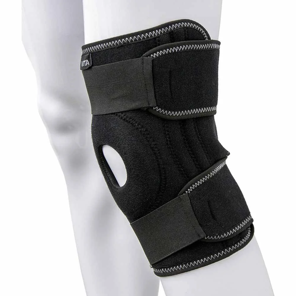 Φωτογραφία προϊόντος: Vita Orthopaedics 06-2-064 Επιγονατίδα με Οπή και Μπανέλες σε Μαύρο χρώμα