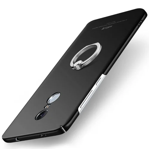 Φωτογραφία προϊόντος: MSVII Ματ Backcover Θήκη (Xiaomi Redmi Note 4X) (Snapdragon) (Black-Ring)