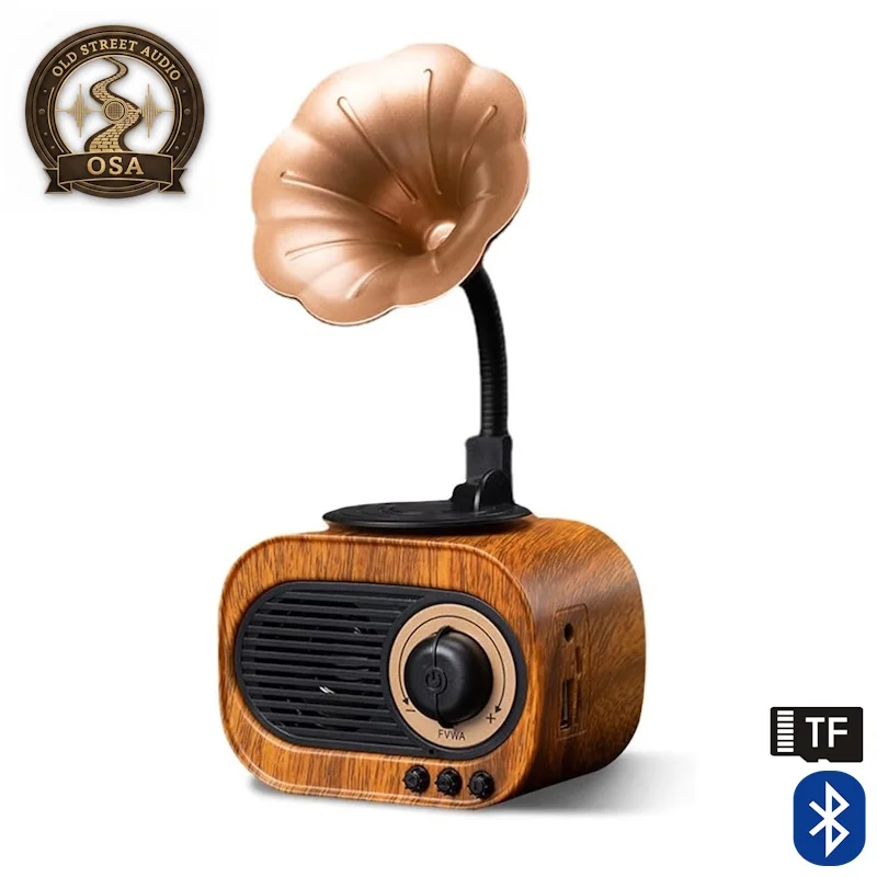 Φωτογραφία προϊόντος: Old Street Audio AS70 Old-school Bluetooth Ηχείο Ξύλινο (5W/Μπαταρία 1200mAh/Bluetooth 5.4/FM Radio/USB/TF/AUX/TWS)