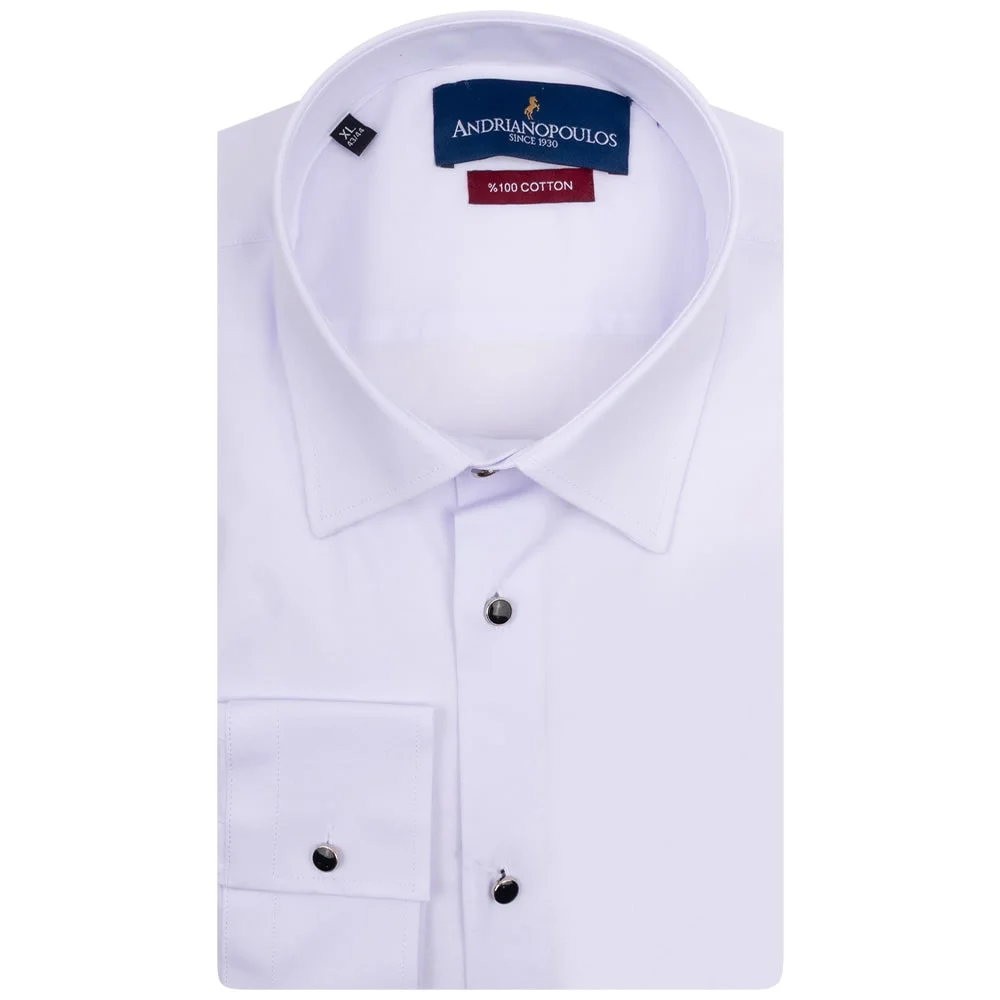 Φωτογραφία προϊόντος: Andrianopoulos Fashion Stores since 1930 Ανδρικό Λευκό Πουκάμισο – Κλασικό + Αριστοκρατικό | Andrianopoulos