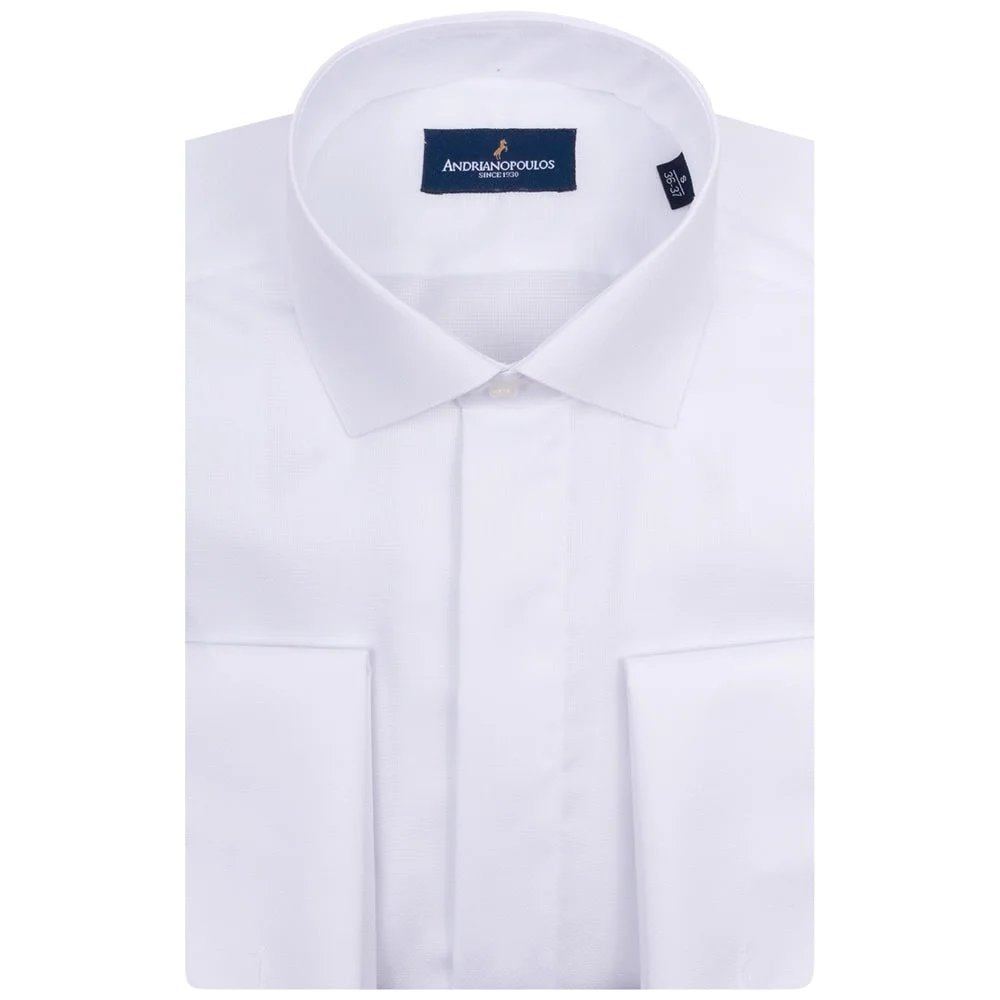 Φωτογραφία προϊόντος: Andrianopoulos Fashion Stores since 1930 Ανδρικό Λευκό Πουκάμισο – Κλασικό + Αριστοκρατικό | Andrianopoulos