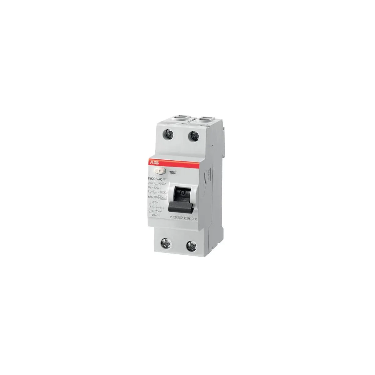 Φωτογραφία προϊόντος: Abb Ρελέ διαρροής 2P 63A 300mA 2 modules 1kA τύπου AC FH202AC-63/0.3 28886