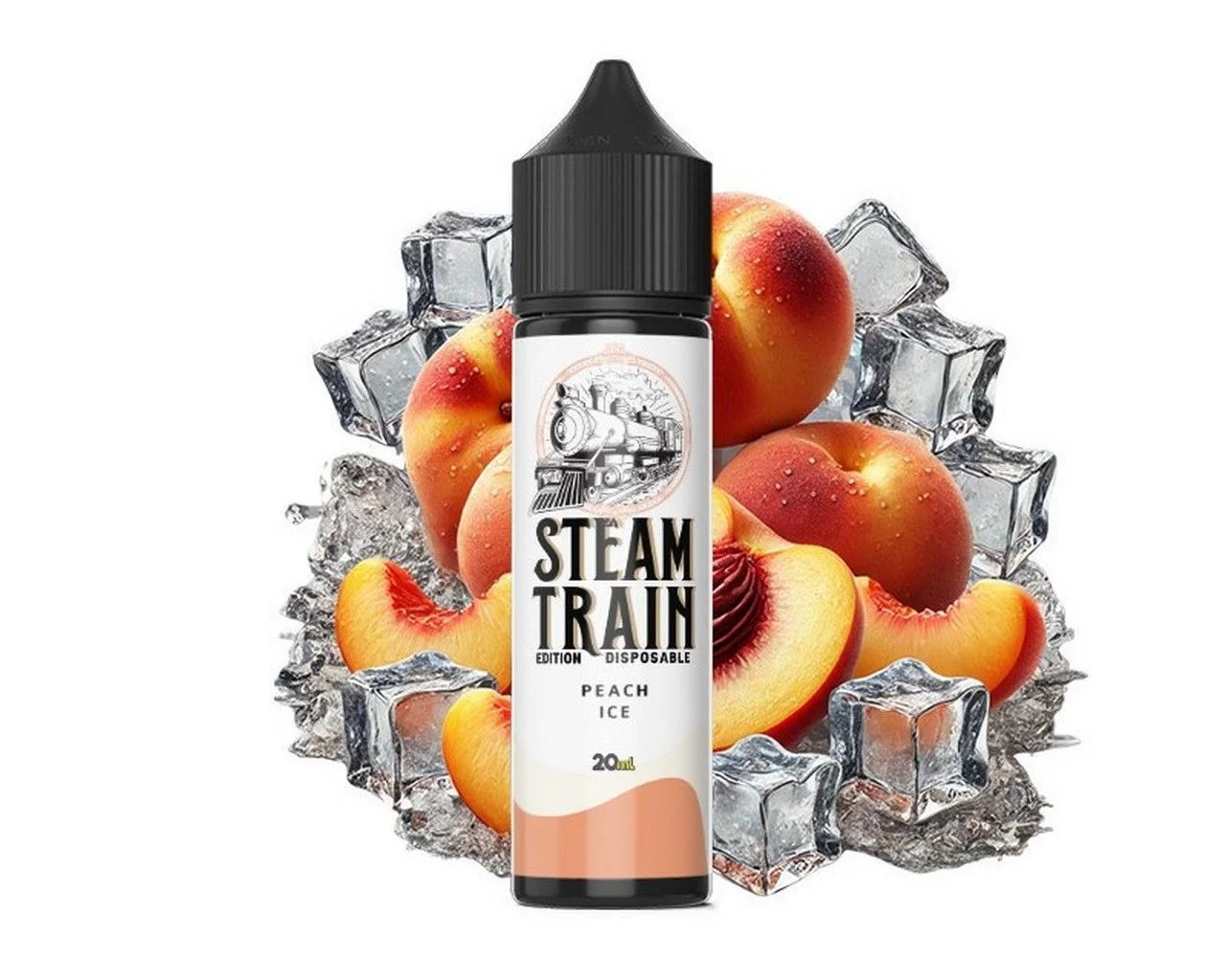 Φωτογραφία προϊόντος: Steam Train Disposable Edition Flavorshot Peach Ice 20ml/60ml