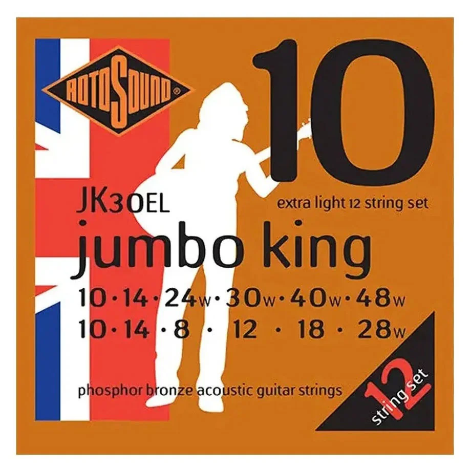 Φωτογραφία προϊόντος: Rotosound JK30EL Jumbo King 12-string 10-48 - Σετ χορδών 12-χορδης ακουστικής κιθάρας
