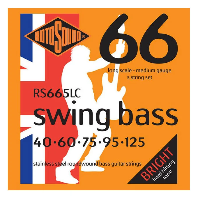 Φωτογραφία προϊόντος: Rotosound RS665LC Swing Bass 40-125 - Σετ χορδών για 5χορδο ηλεκτρικό μπάσο