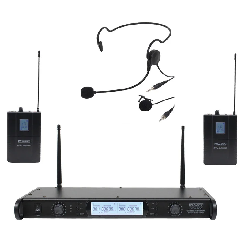 Φωτογραφία προϊόντος: W-Audio MIC-72A - Ασύρματο Σετ Μικροφώνων Κεφαλής 606.0Mhz-614.0Mhz