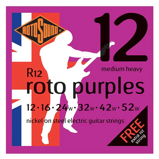 Φωτογραφία προϊόντος: Rotosound R12 Roto Purples 12-52 - Σετ χορδών ηλεκτρικής κιθάρας