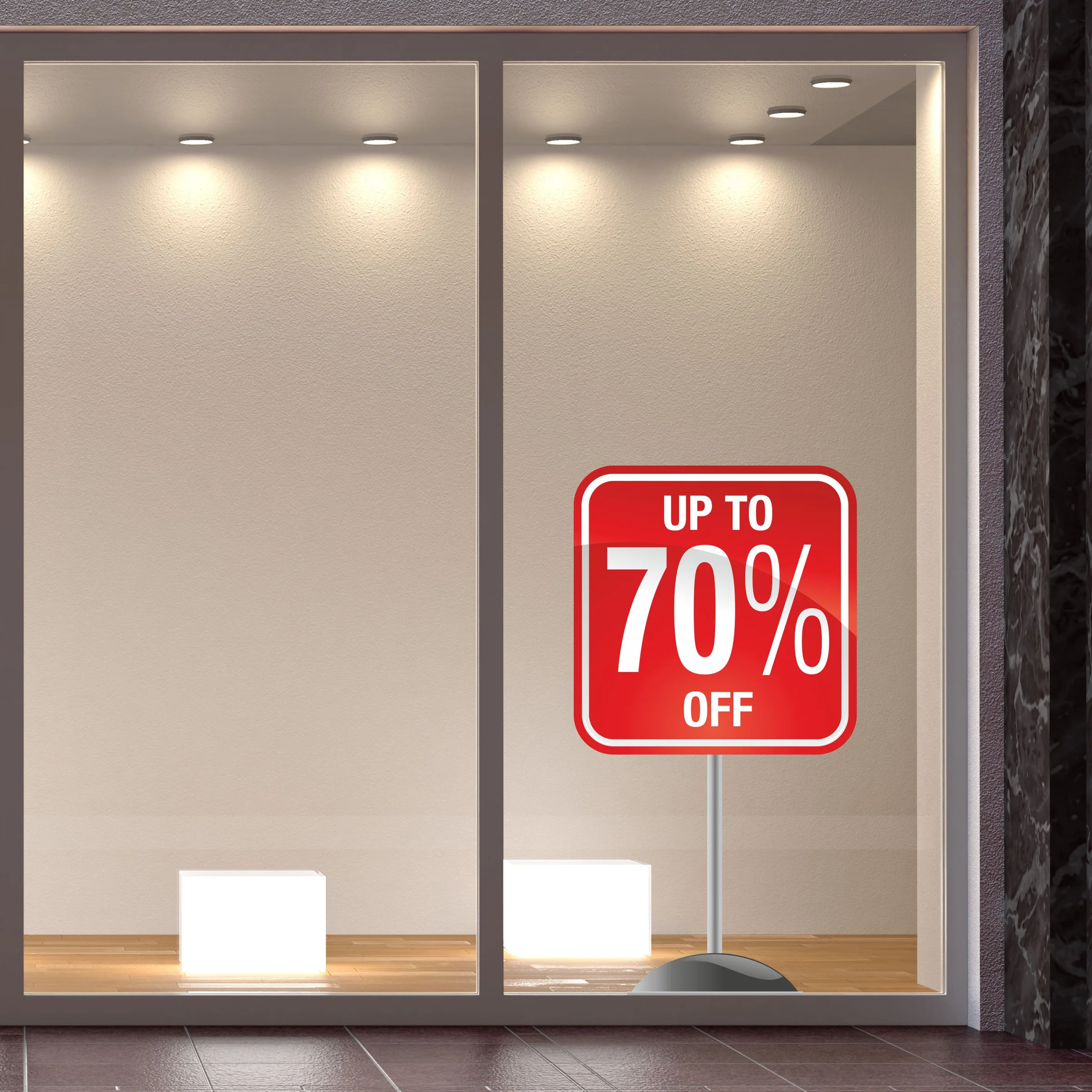Φωτογραφία προϊόντος: Αυτοκόλλητα Εκπτώσεων - Σε Ταμπέλα Stand