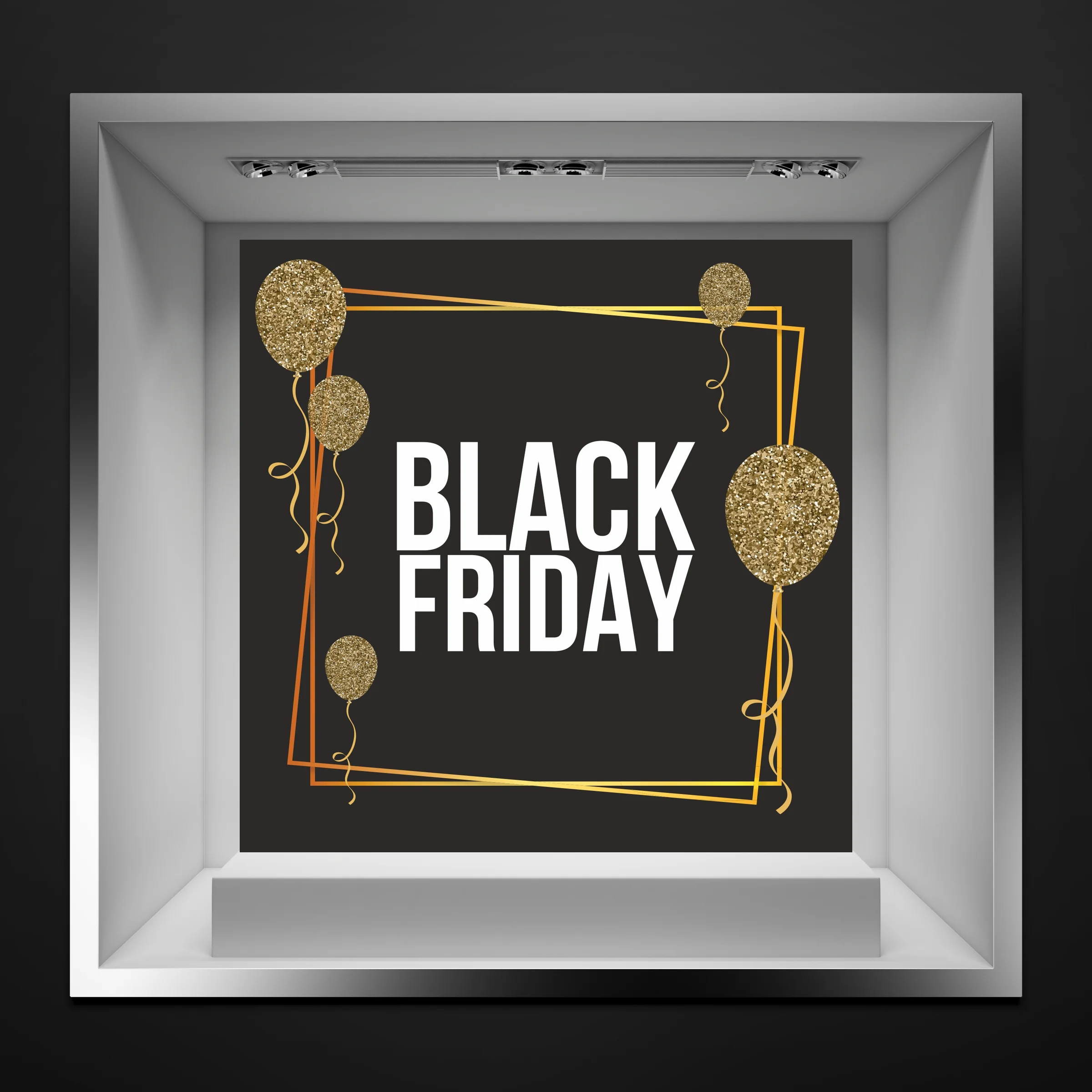 Φωτογραφία προϊόντος: Black Friday Βιτρίνα - Golden Balloons