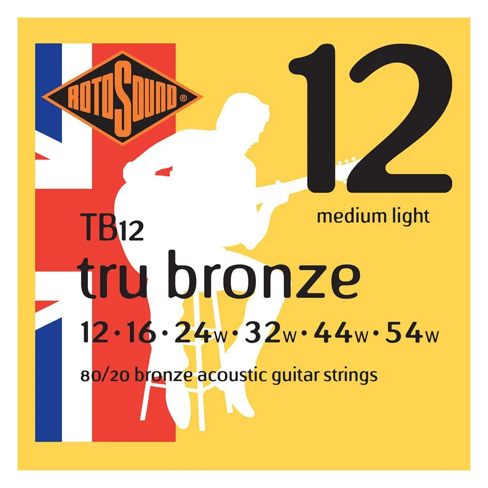 Φωτογραφία προϊόντος: Rotosound TB12 Tru Bronze 12-54 - Σετ χορδών ακουστικής κιθάρας