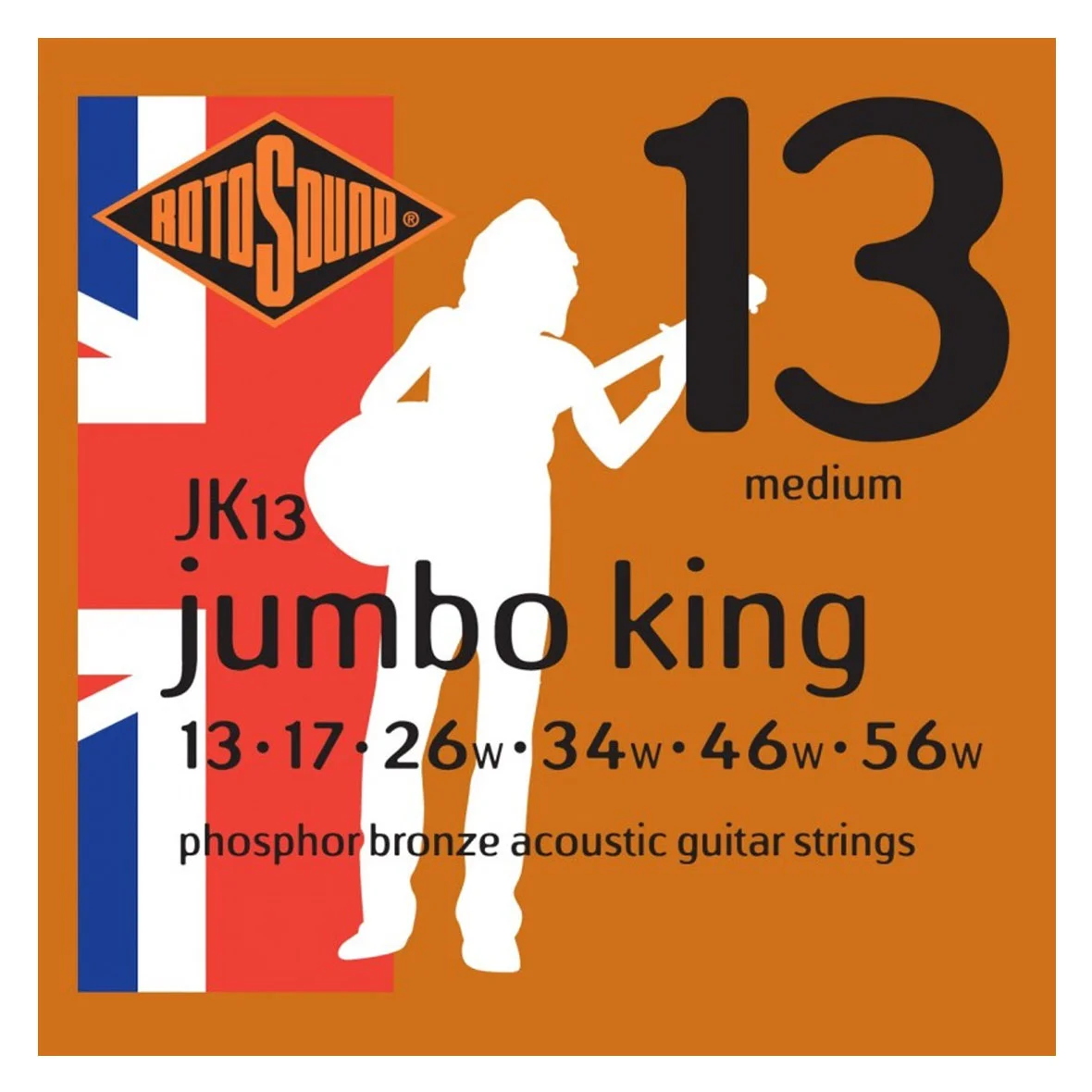 Φωτογραφία προϊόντος: Rotosound JK13 Jumbo King 13-56 - Σετ χορδών ακουστικής κιθάρας