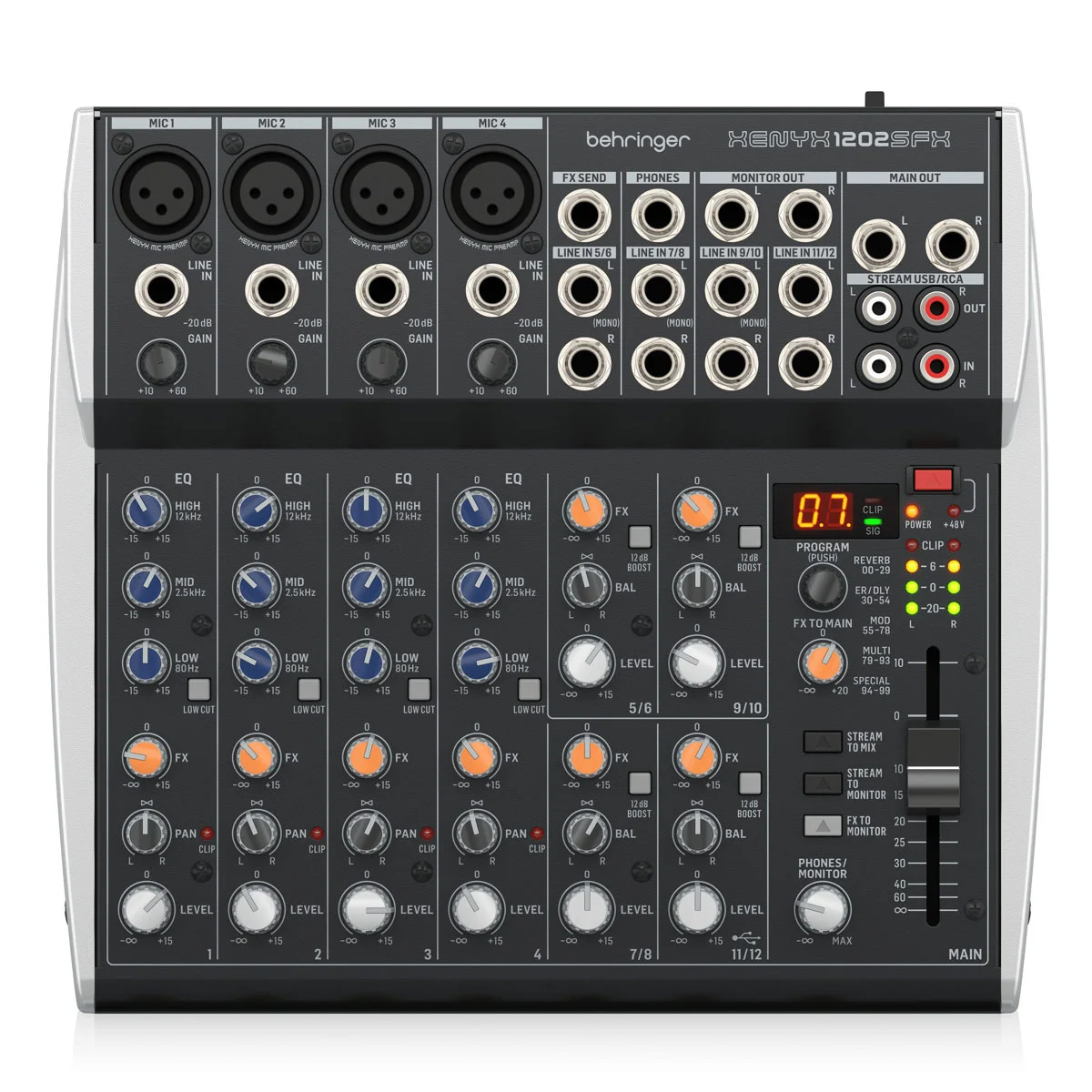 Φωτογραφία προϊόντος: Behringer XENYX 1202SFX - Αναλογική κονσόλα ήχου 12 εισόδων με USB