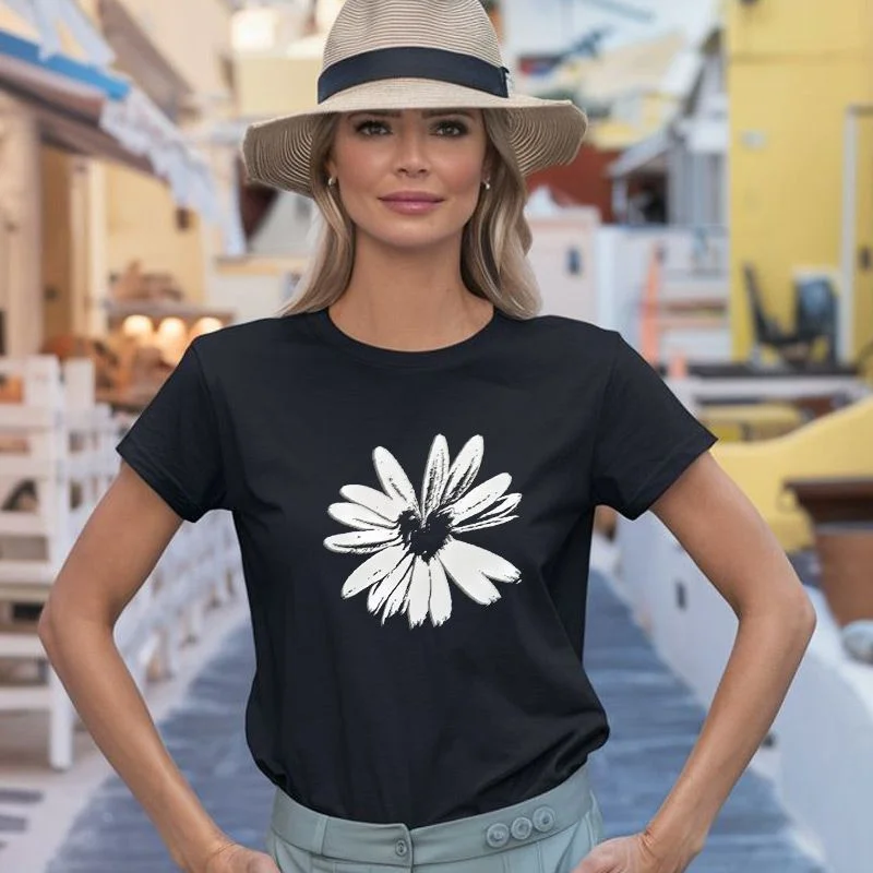 Φωτογραφία προϊόντος: Prime T-Shirt Μαύρο με σχέδιο Μαργαρίτα 8338-2