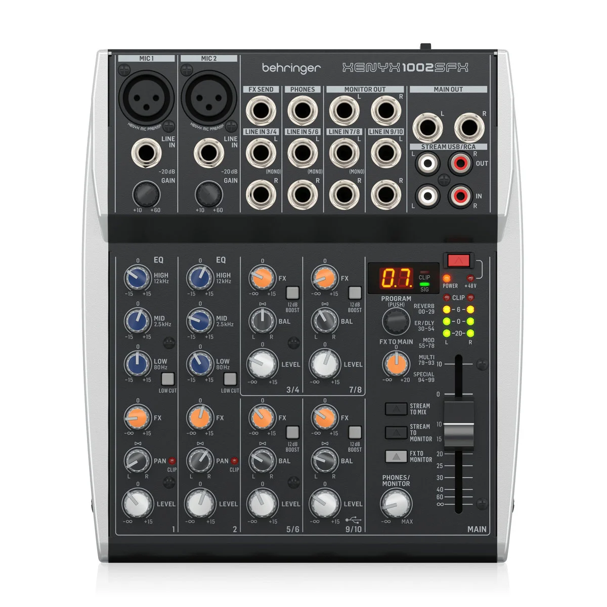Φωτογραφία προϊόντος: Behringer XENYX 1002SFX - Αναλογική κονσόλα ήχου 10 εισόδων με USB