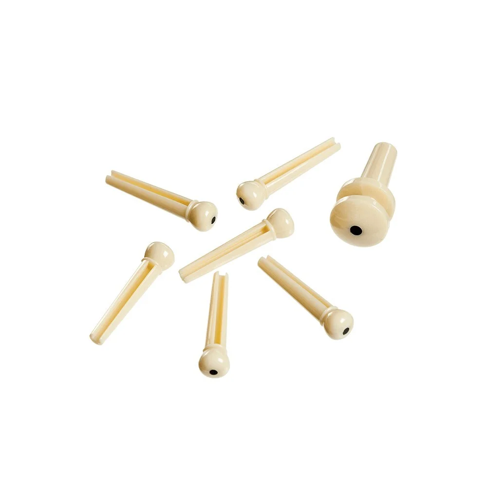 Φωτογραφία προϊόντος: Daddario D'Addario PWPS12 Ivory with Ebony Dot - Bridge Pins κιθάρας