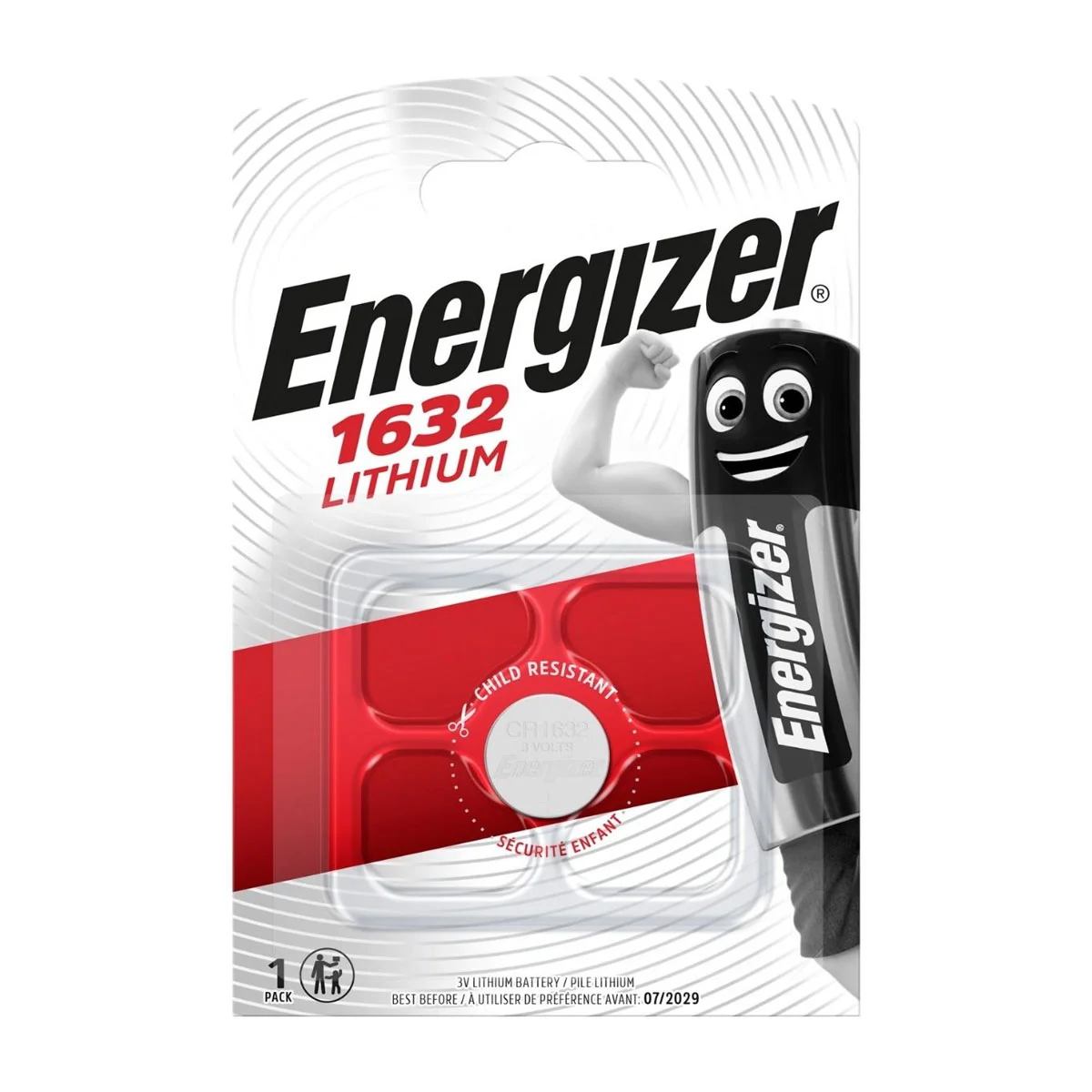 Φωτογραφία προϊόντος: Energizer Coin Cell Lithium CR1632 - Μπαταρία κουμπί λιθίου