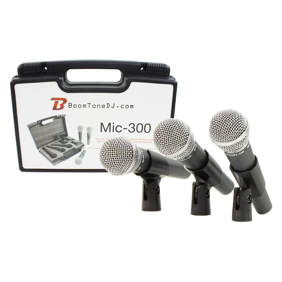Φωτογραφία προϊόντος: BoomToneDJ MIC-300 - Σετ 3 δυναμικών μικροφώνων
