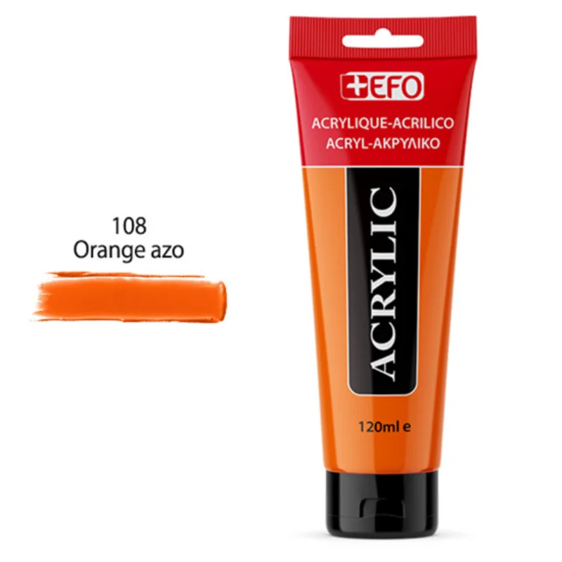 Φωτογραφία προϊόντος: Ακρυλικό Χρώμα +EFO 120ml 108 Orange Azo 389108