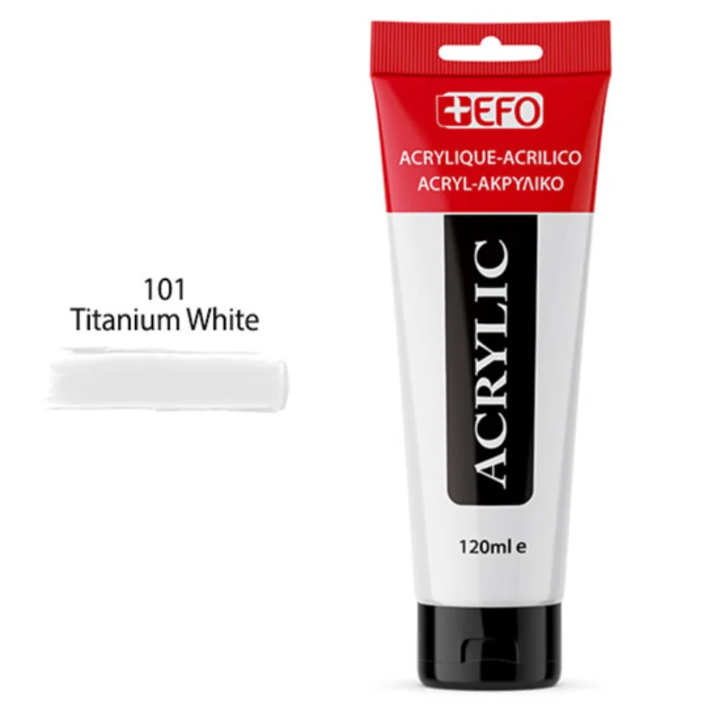 Φωτογραφία προϊόντος: Ακρυλικό Χρώμα +EFO 120ml 101 Titanium White 389101