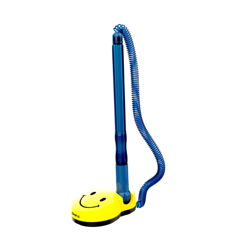Φωτογραφία προϊόντος: Βάση Deli Happy Face + Στυλό 0.7mm με μπλε μελάνι Q50-BL